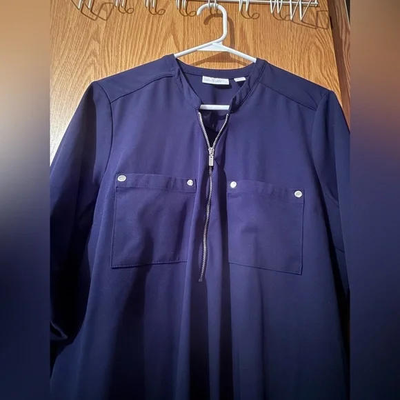 New York & Company Blue Shirtdress - Picture 4 of 8